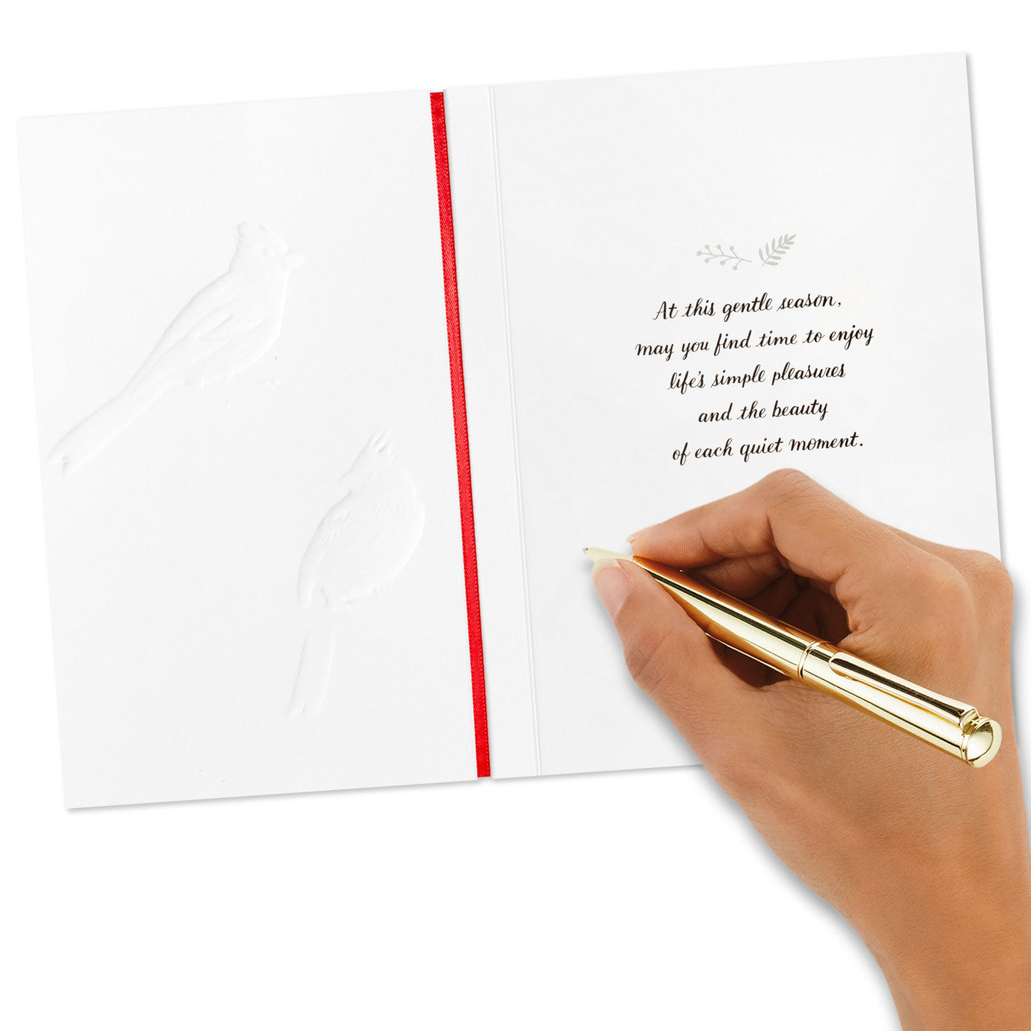 Cardinals on Pine Branches Boxed Christmas Cards, Pack of 12, , large image number 6