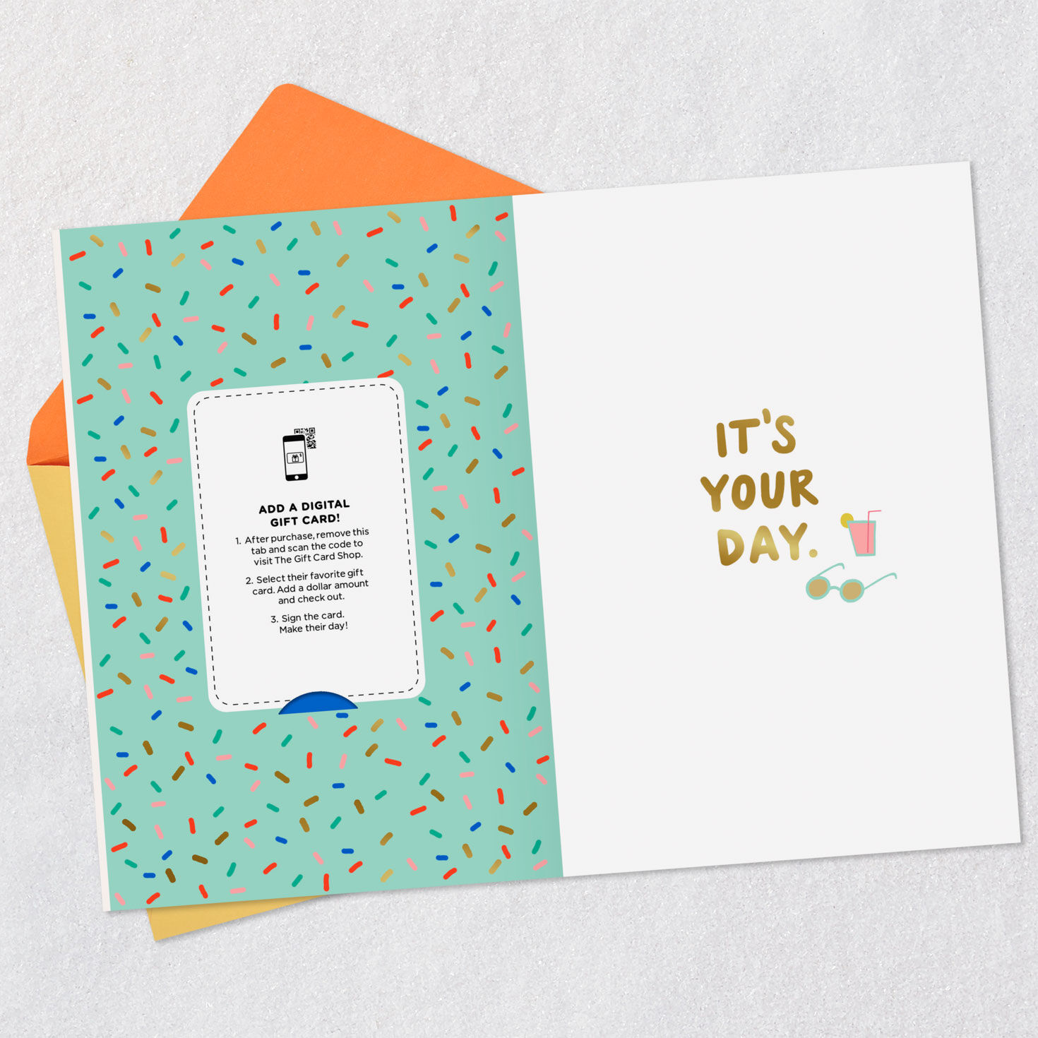 Treat Your Self Gift Card Greeting Card, , large image number 3