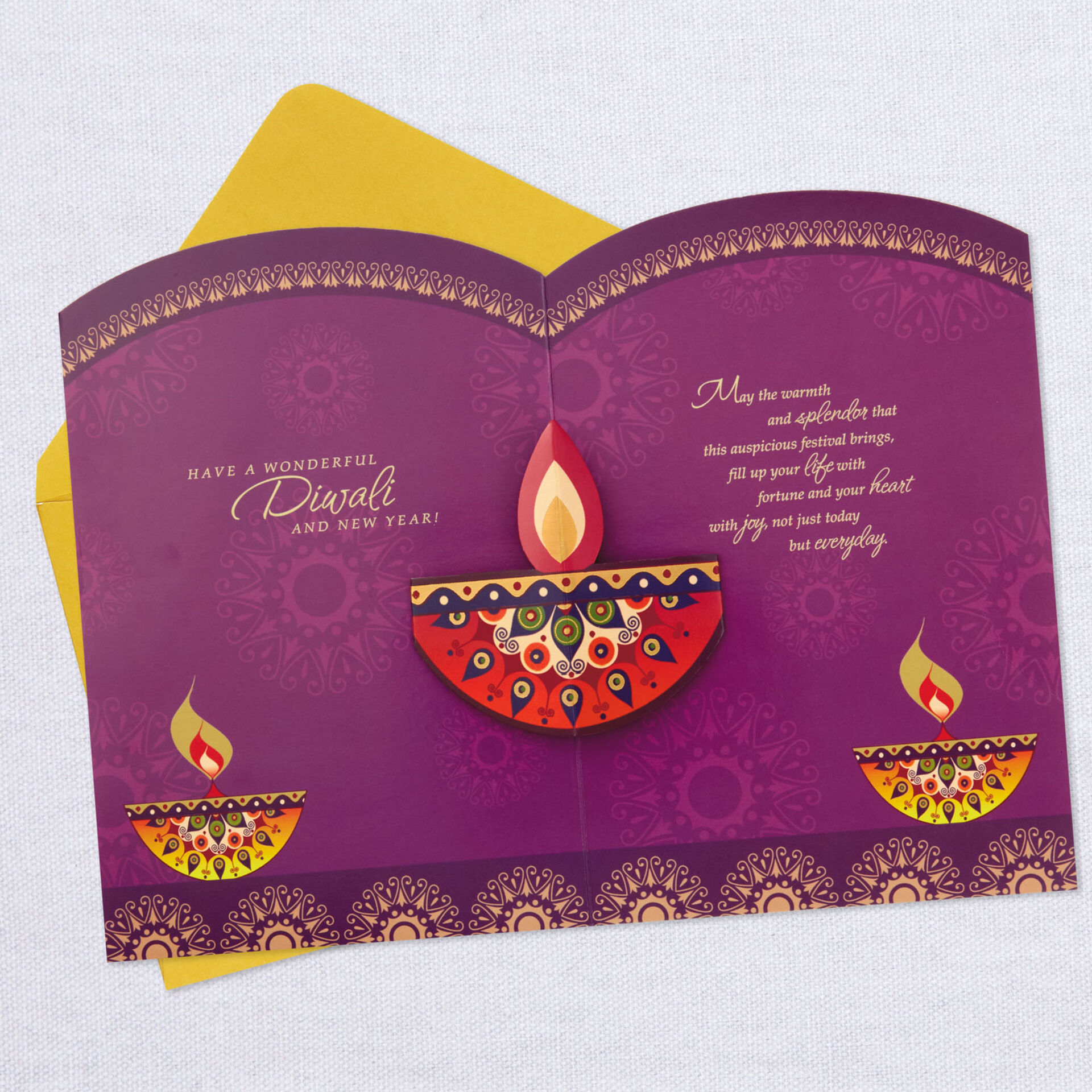 Diyas And Mandalas Pop Up Diwali Card Greeting Cards Hallmark