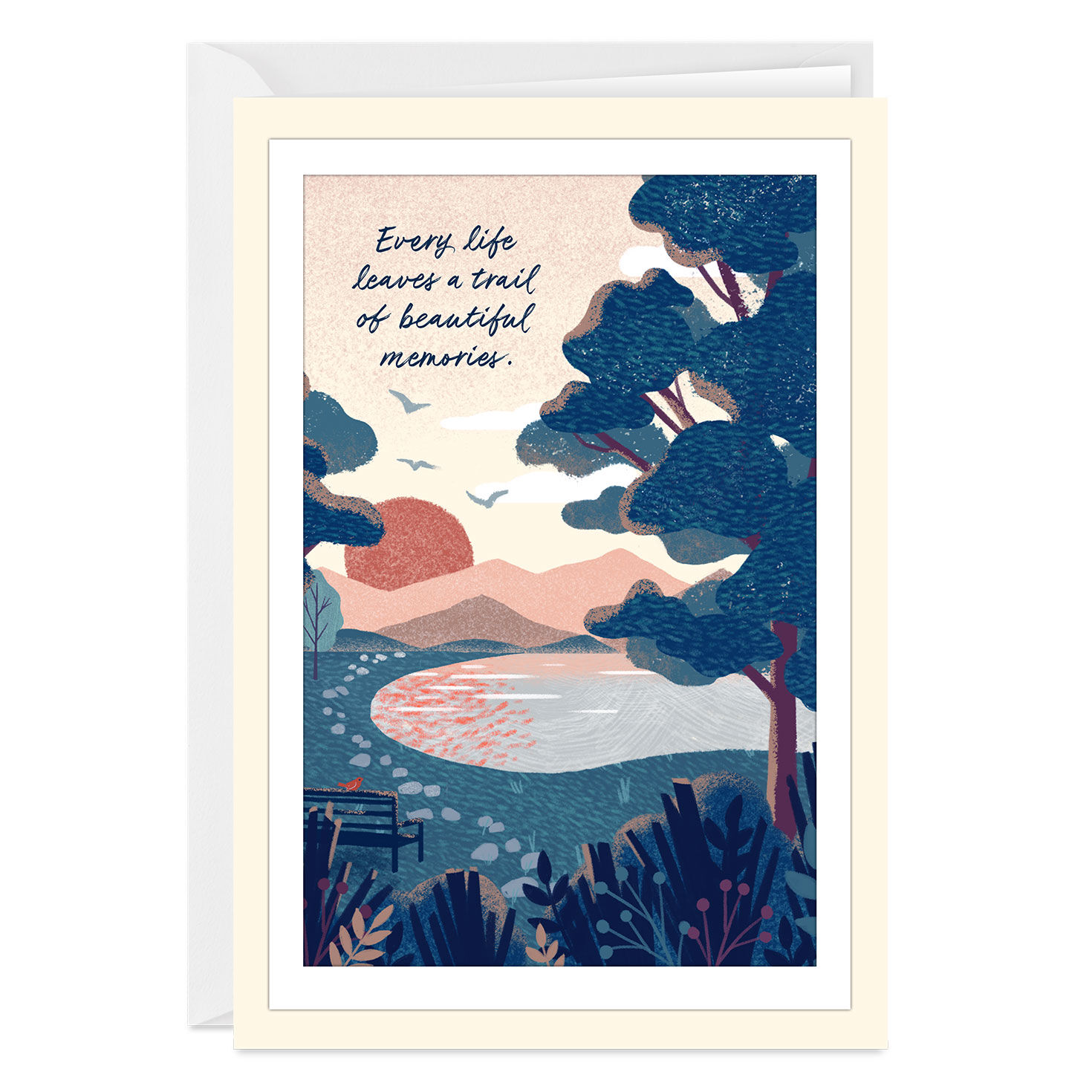 Trail of Beautiful Memories Custom Sympathy Card