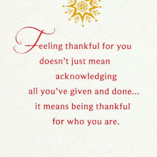 Grateful for Your Blessings Christmas Card for Parents, 