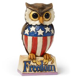 Jim Shore Mini Patriotic Owl Figurine, Jim Shore Mini Patriotic Owl Figurine, , large