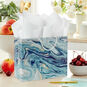 Navy and Gold Marbled Horizontal Medium Gift Bag in use image number 2