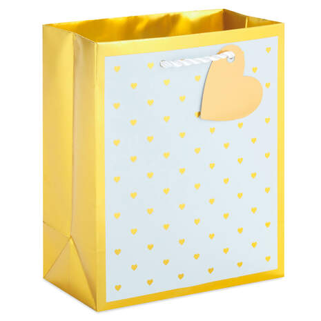 6.5" Mini Hearts on White Small Gift Bag, , large