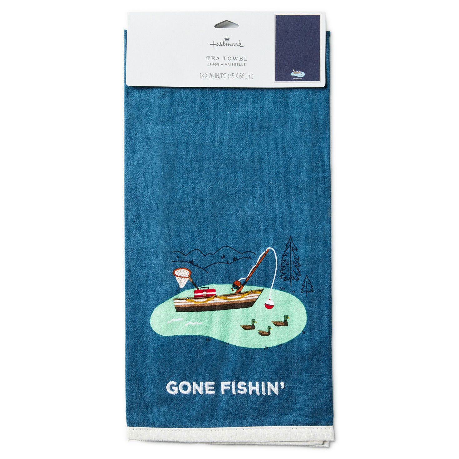 Gone Fishing Blue Kitchen Towel  image number 5