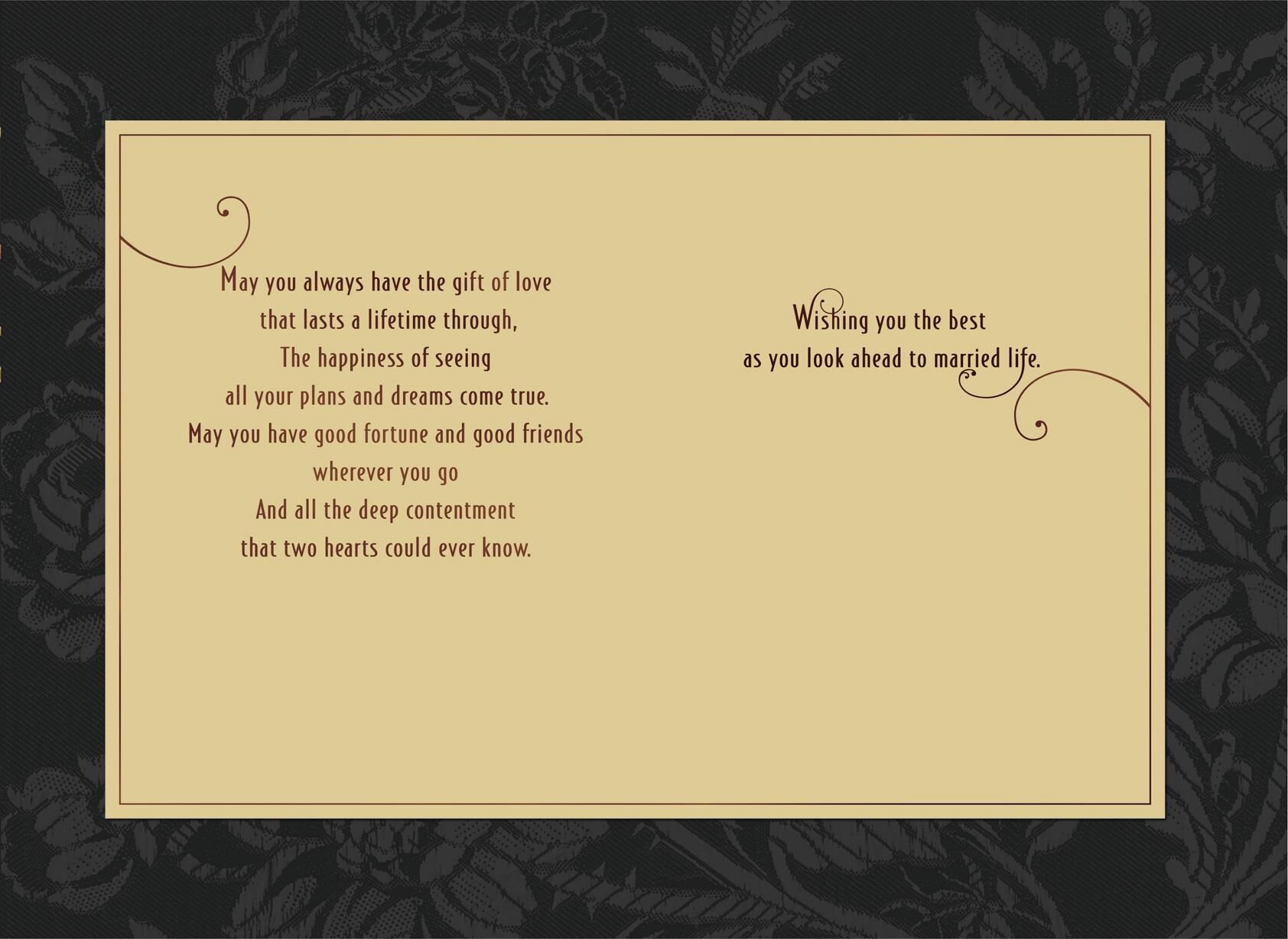 Roses and Bluebirds Bridal Shower Wedding Card