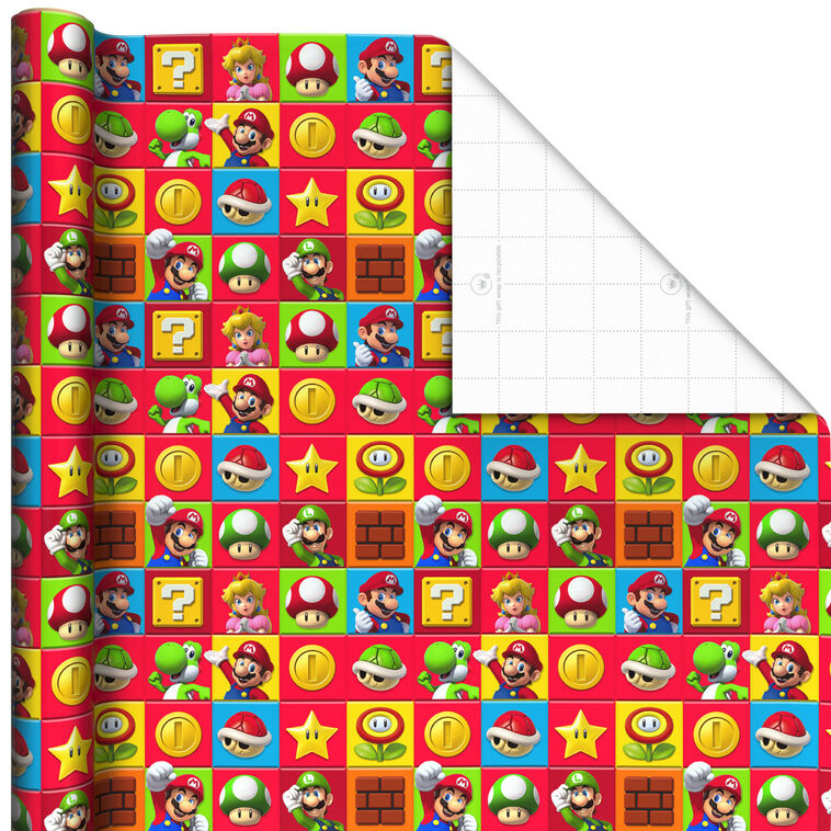 Nintendo Super Mario™ Bright Icons 3-Pack Assortment Wrapping Paper Roll Bundle, 60 sq. ft. total, , large image number 6