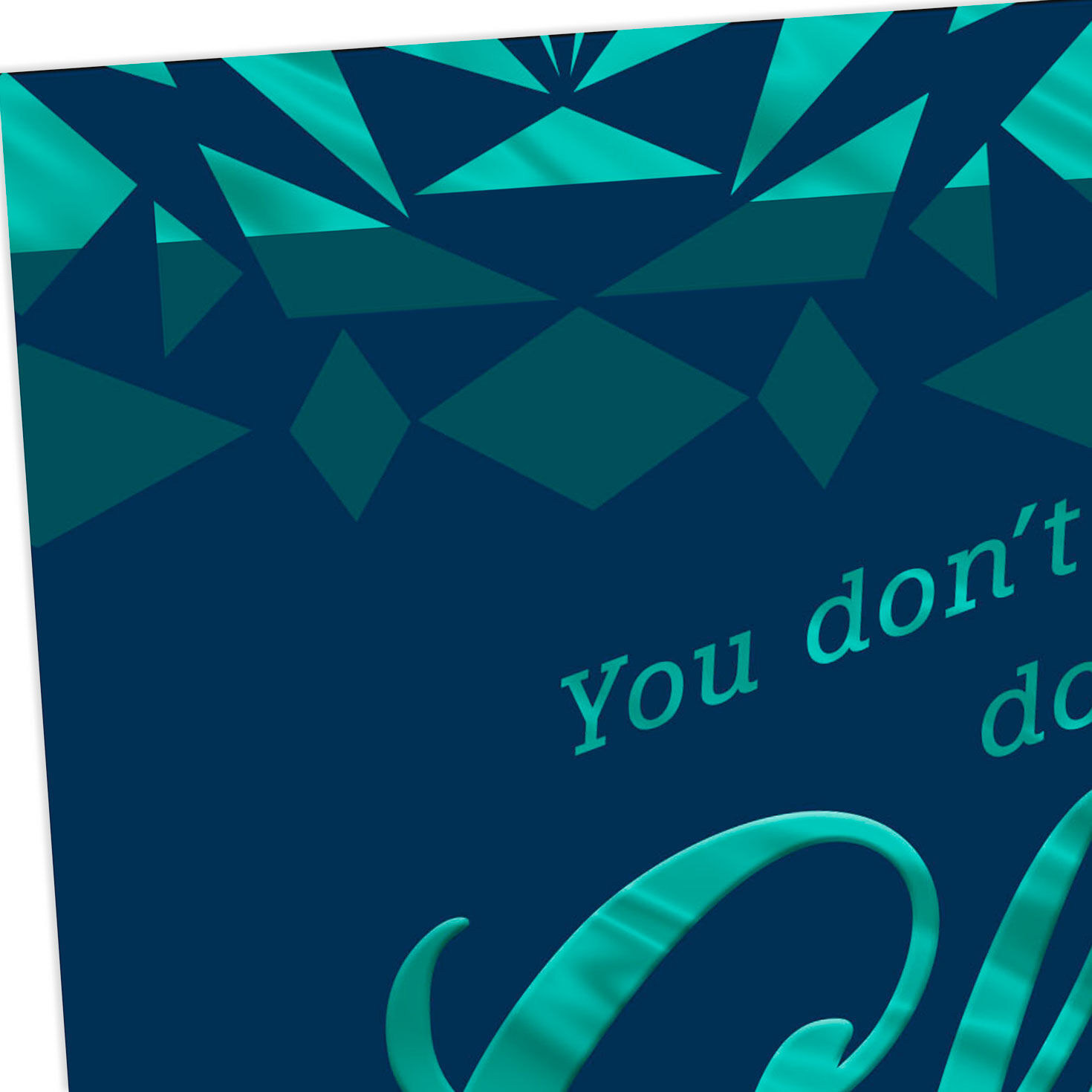 Blue and Green Geometric Shapes Thank You Card  image number 4