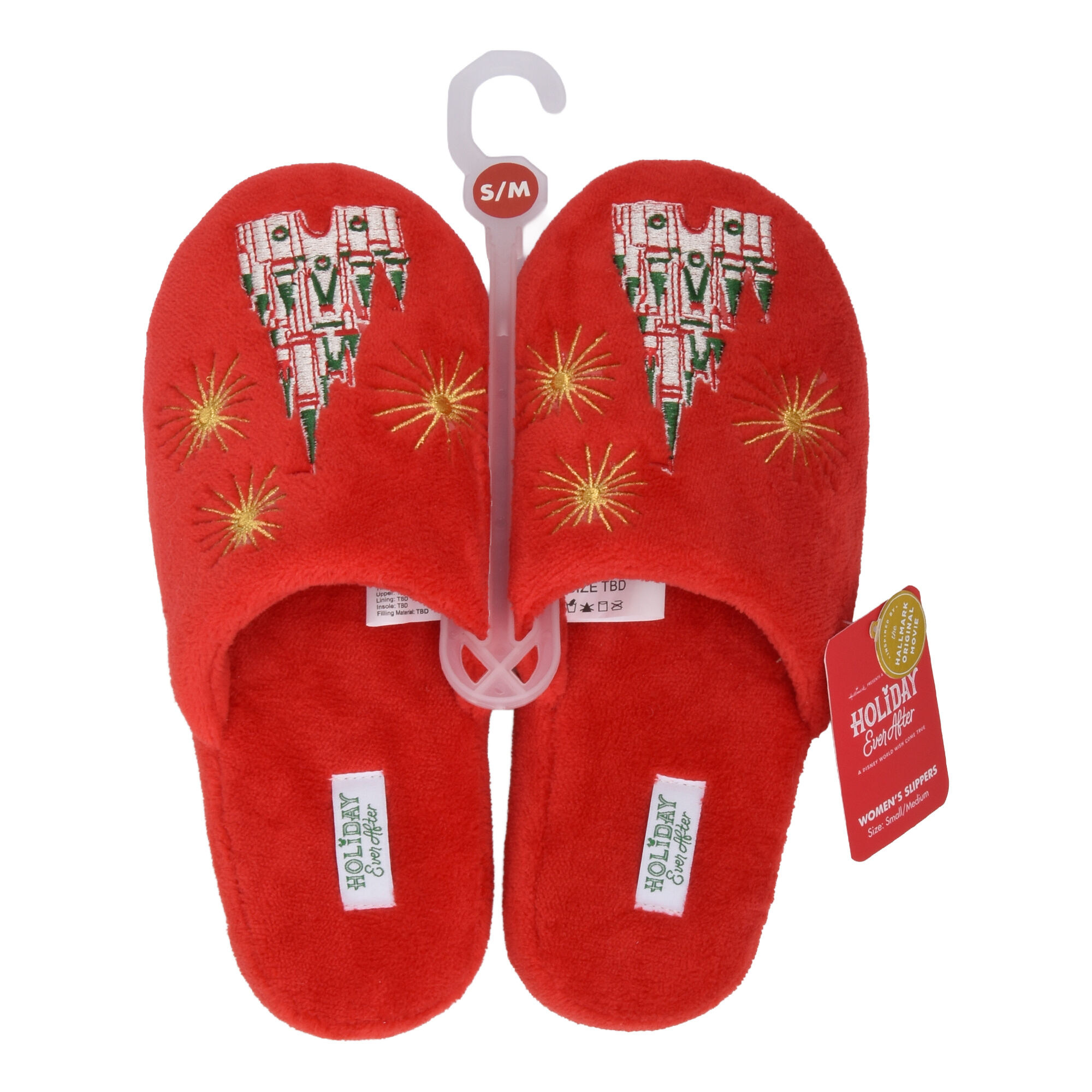 Red Slippers With Disney Castle package front image number 4