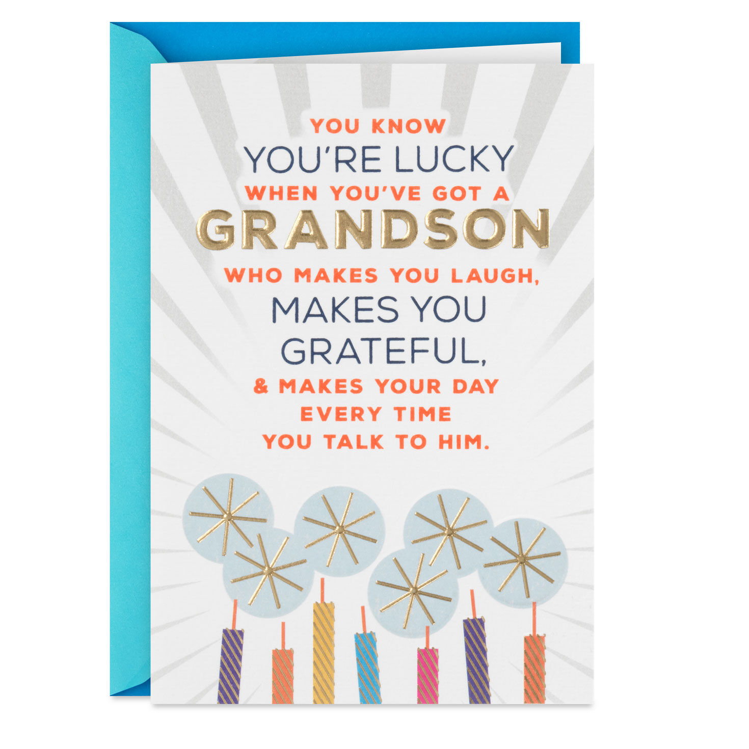 Grateful for a Grandson Like You Birthday Card