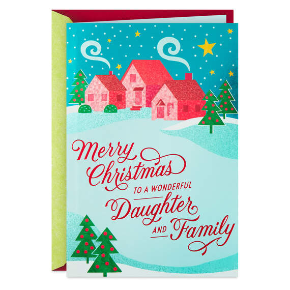 Wishing You Love Christmas Card for Daughter and Family, , large image number 1