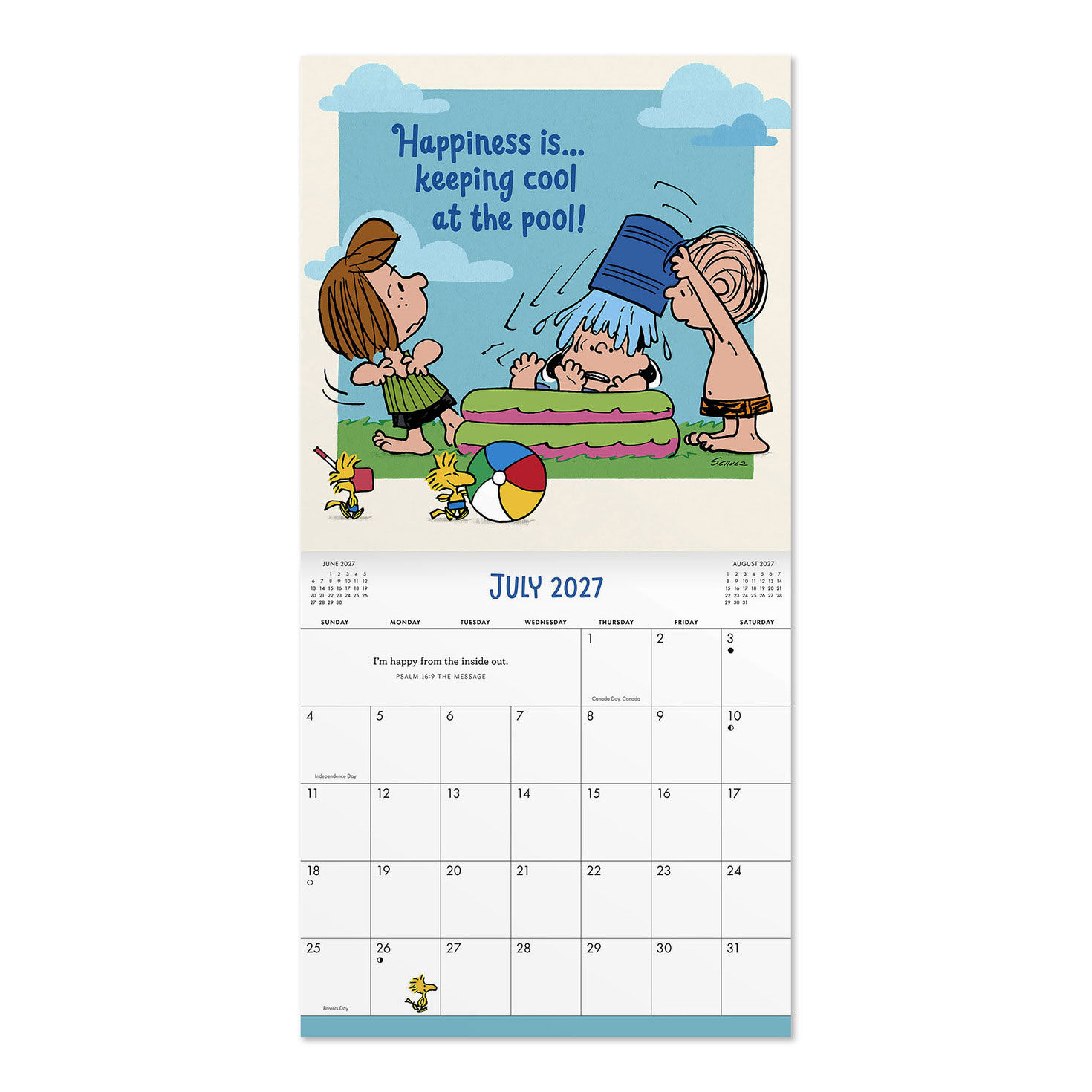 Peanuts Snoopy 2027 7x7 Mini Wall Calendar inside spread image number 3