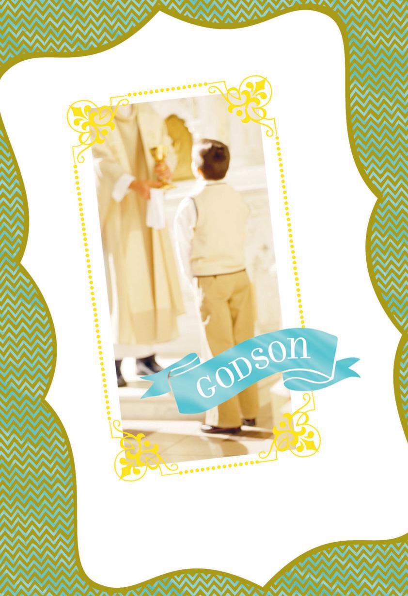 Jesus Loves You First Communion Card for Godson