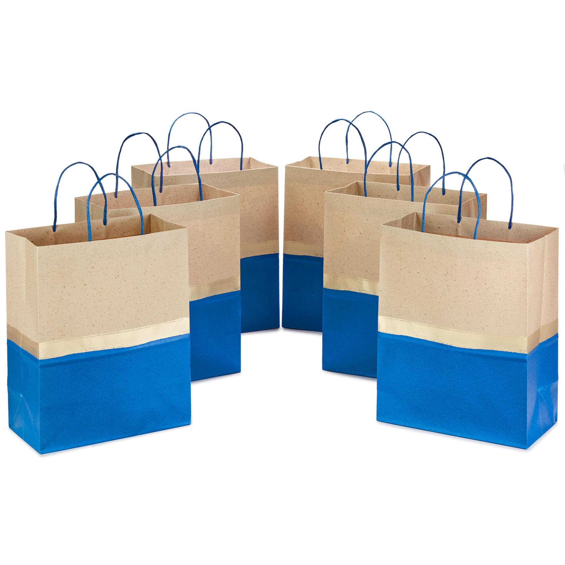 PTP Multiple Sizes Prime Time Packaging Ltd White or Natural Colors Weddings Holidays and All Occasions 250 Count| Perfect for Birthdays 5.75 x 3.25 x 8.3 Natural Kraft Paper Gift Tote Bags 