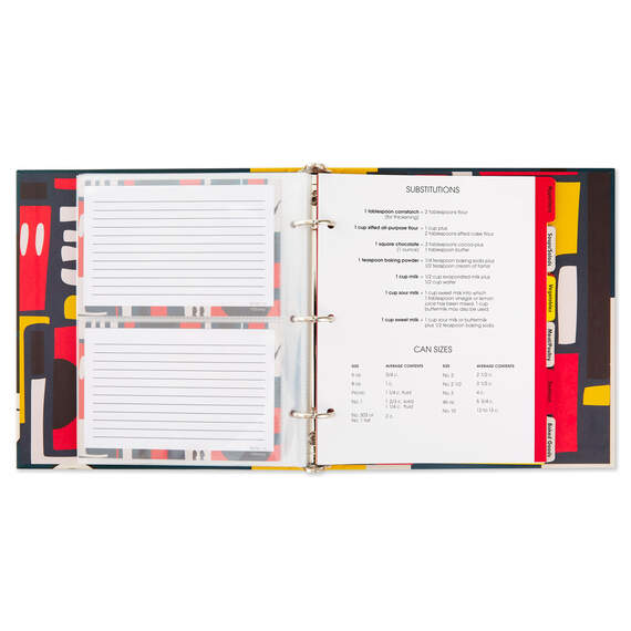 Disney Mickey Mouse Retro Pattern Recipe Organizer Book, , large image number 3