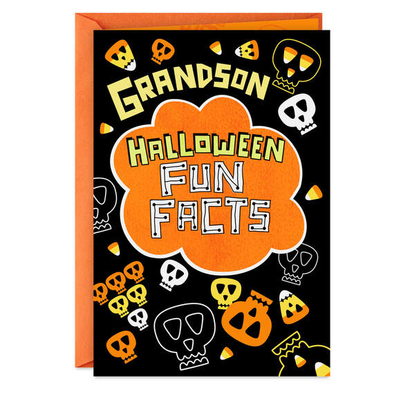 Fun Facts Halloween Card for Grandson, , large image number 1