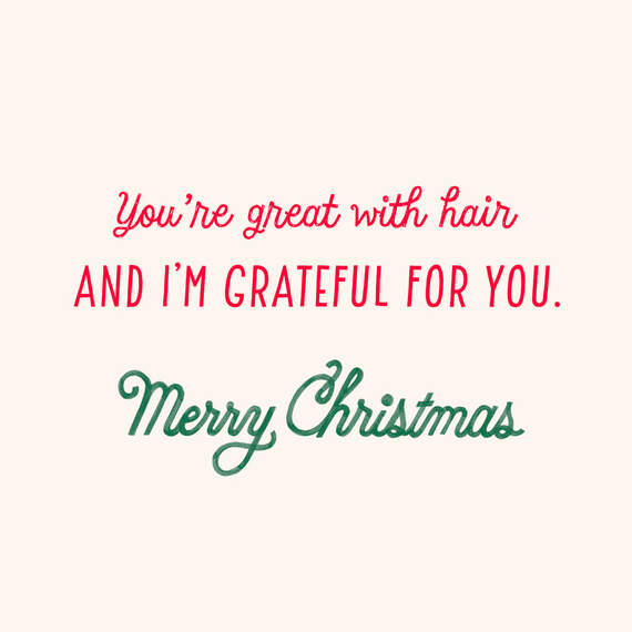Wonderful Work You 'Do Christmas Card for Hair Stylist, , large image number 2