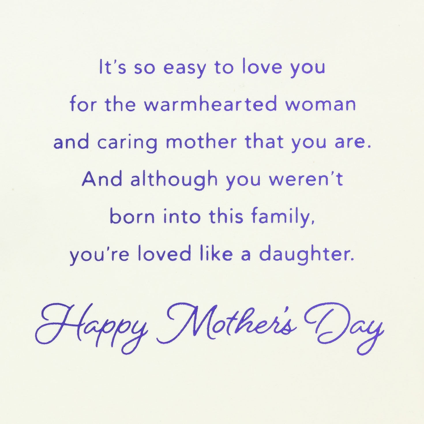 Purple Flowers Mother's Day Card for Daughter-in-Law Sentiment image number 2