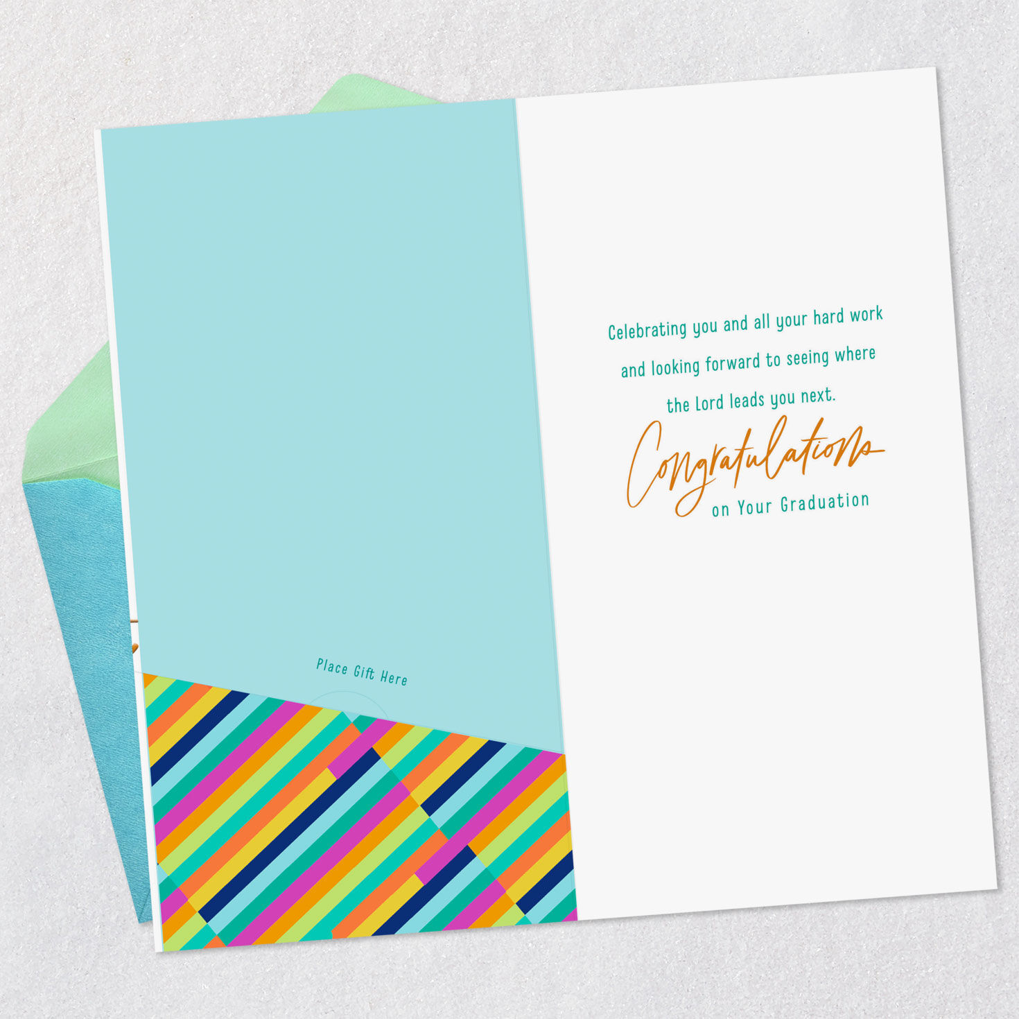 Cap on Colorful 2026 Graduation Money Holder Open card with envelope image number 4