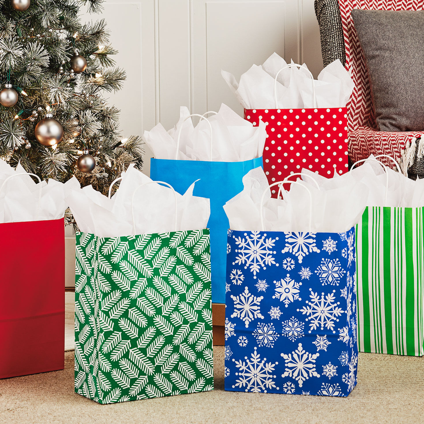 13" Bright Fun 12-Pack Assorted Christmas Gift Bags, , large image number 2