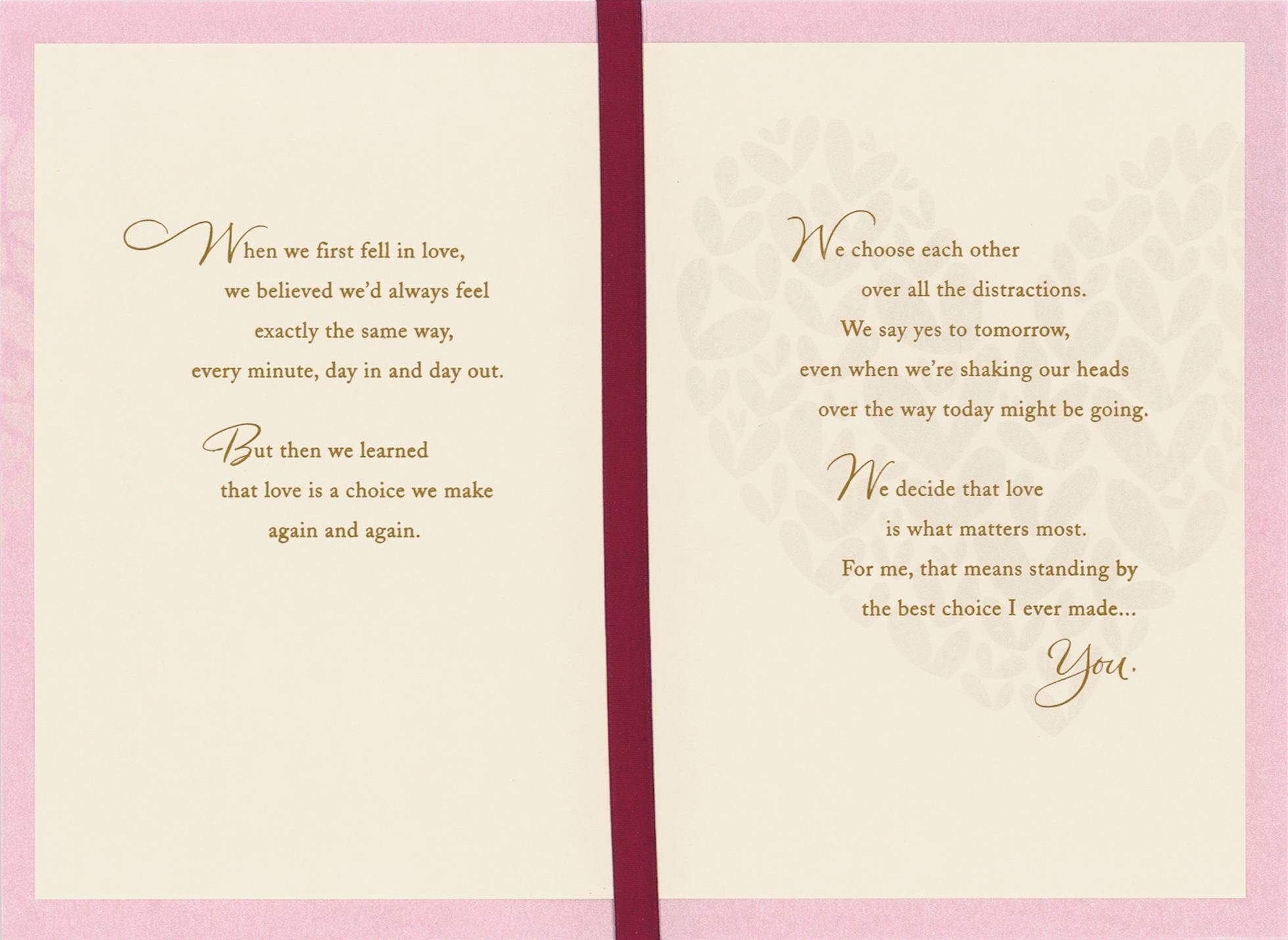 You're the Best Choice I Ever Made Anniversary Card
