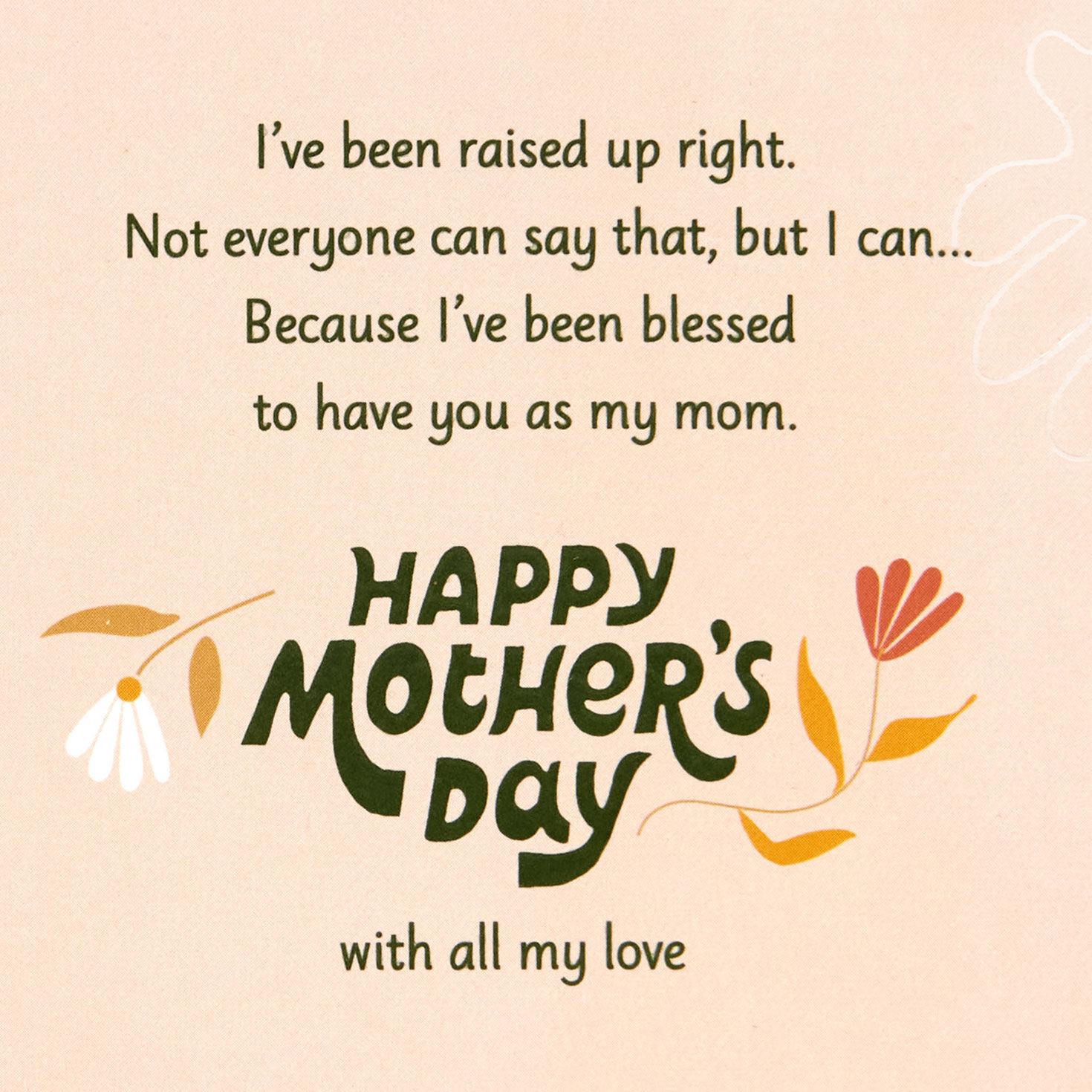 Flowers and Leaves Mama Mother's Day Card sentiment image number 3