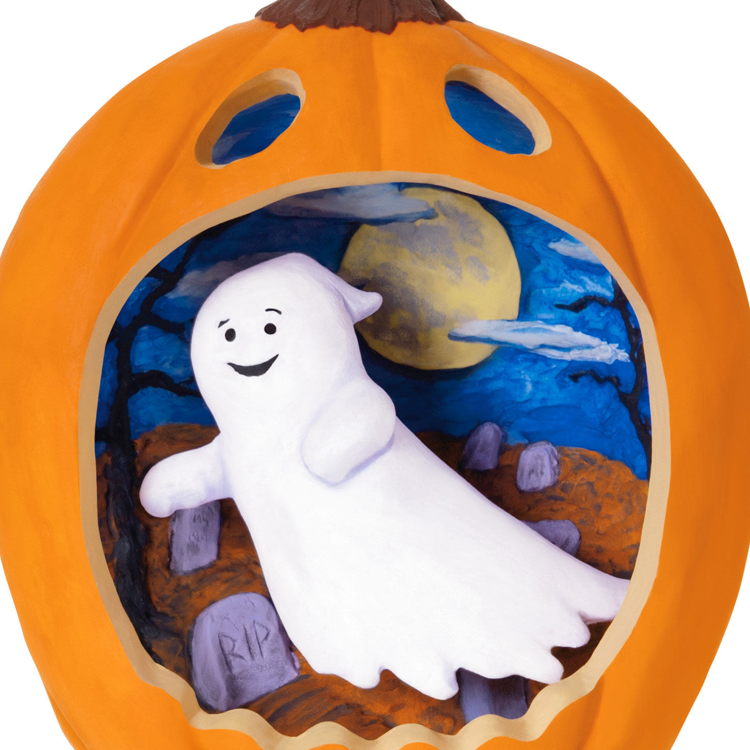 Ghost Pumpkin Keepsake Ornament  image number 3