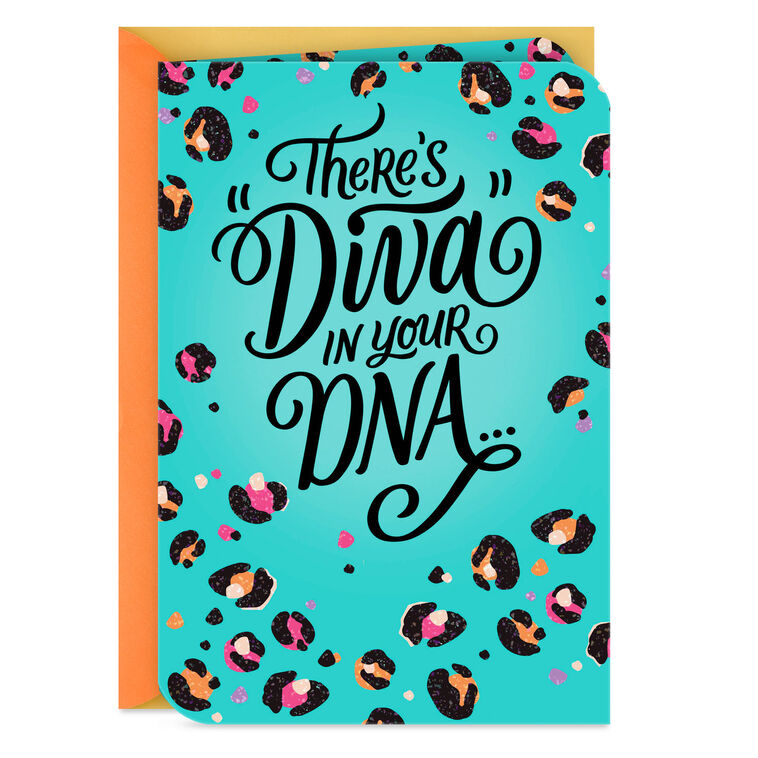 Diva in Your DNA Birthday Card for Her
