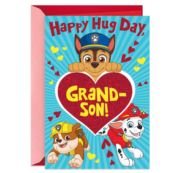 Nickelodeon Paw Patrol Hug Day Valentine's Day Card for Grandson, , large image number 1
