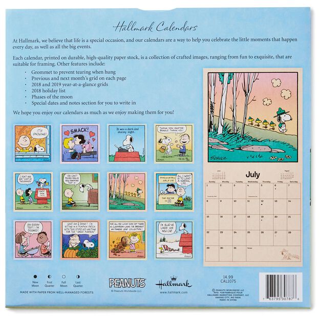 hallmark calendars 2018