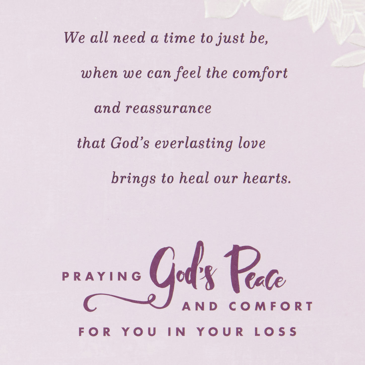 Purple Green Succulents Religious Sympathy Card Sentiment image number 3