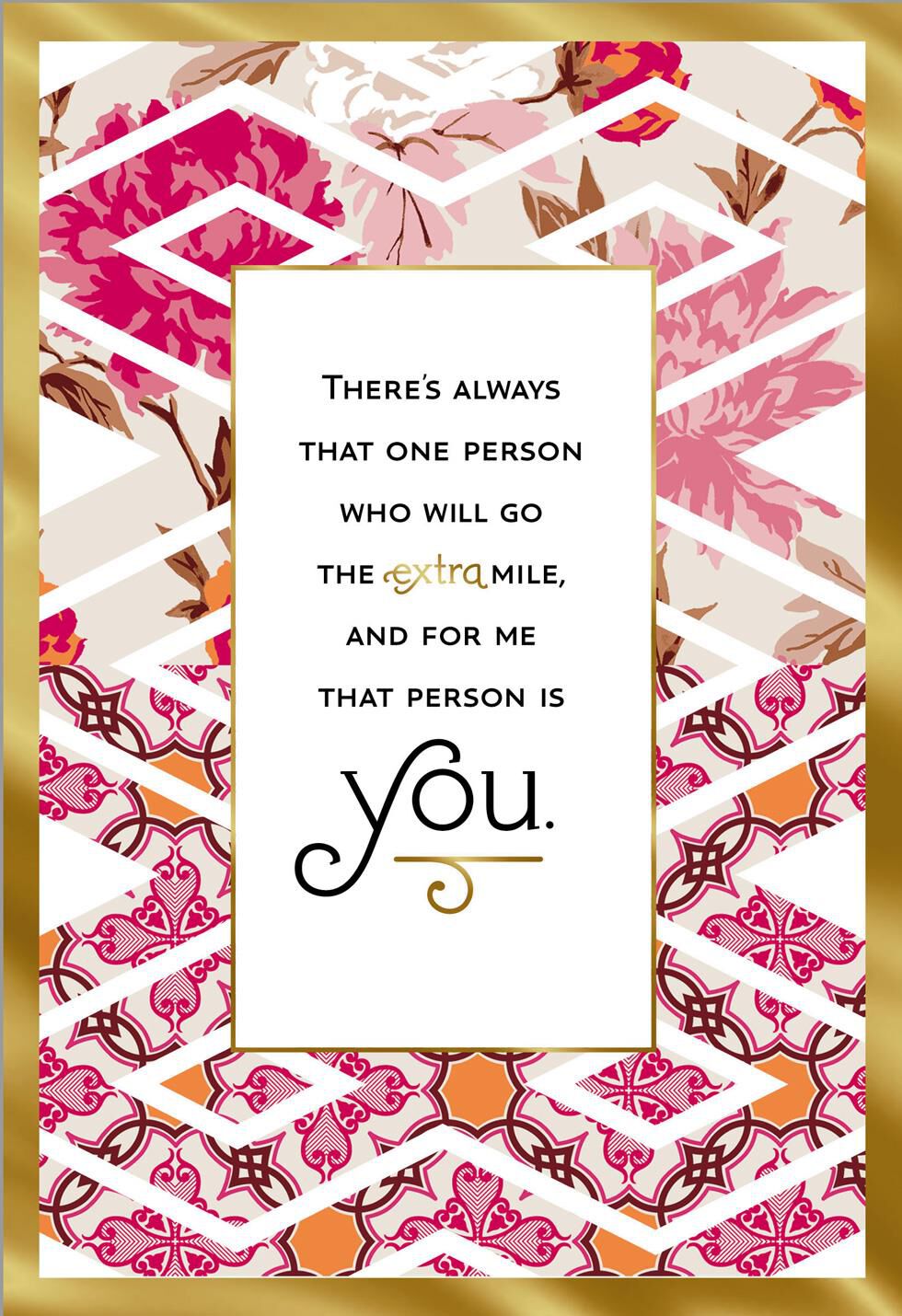 You Go the Extra Mile Thank You Card