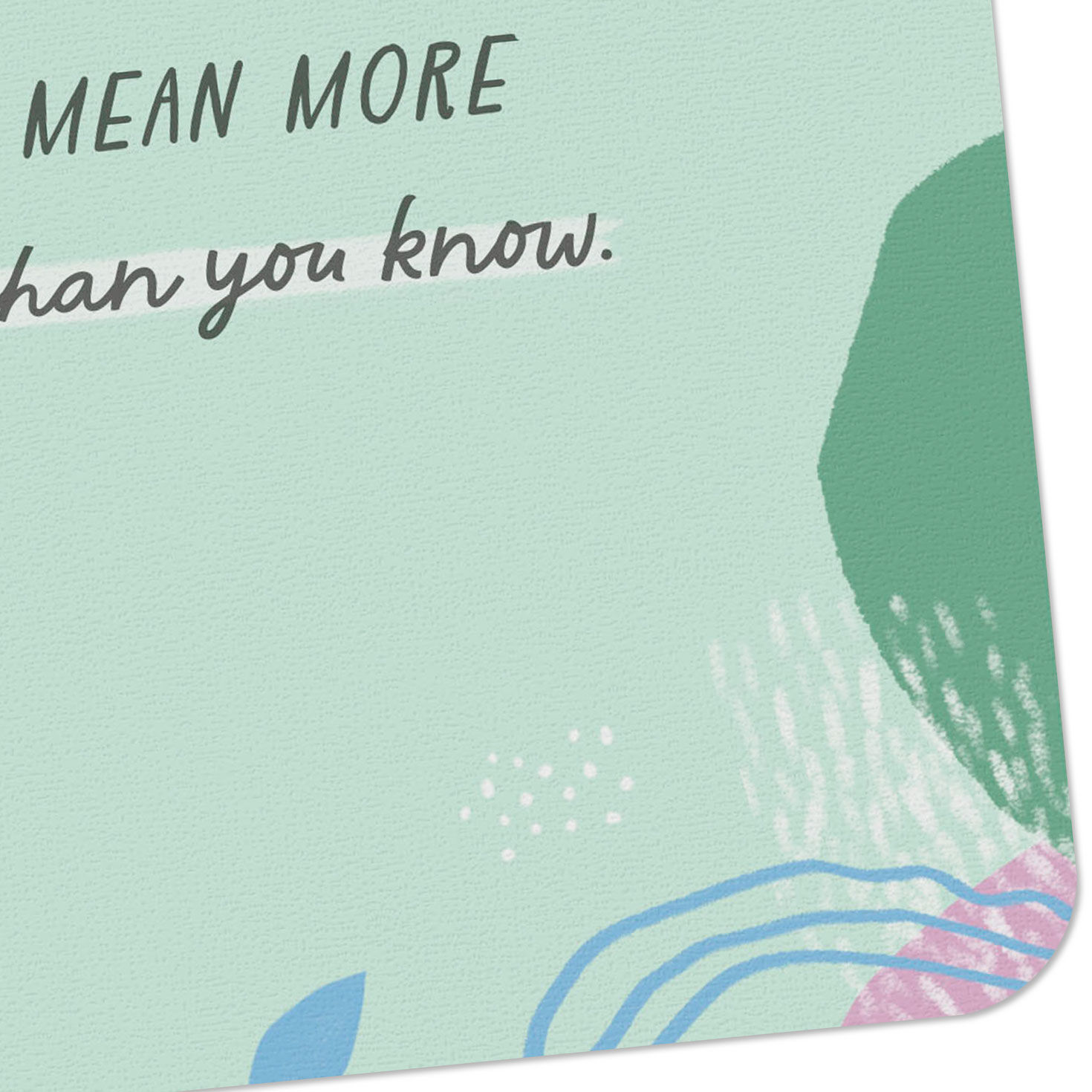 Leaves and Abstract Shapes Caregiver Thank You Card Card Front Detail image number 4