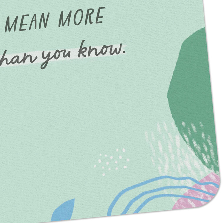 Leaves and Abstract Shapes Caregiver Thank You Card Card Front Detail image number 4