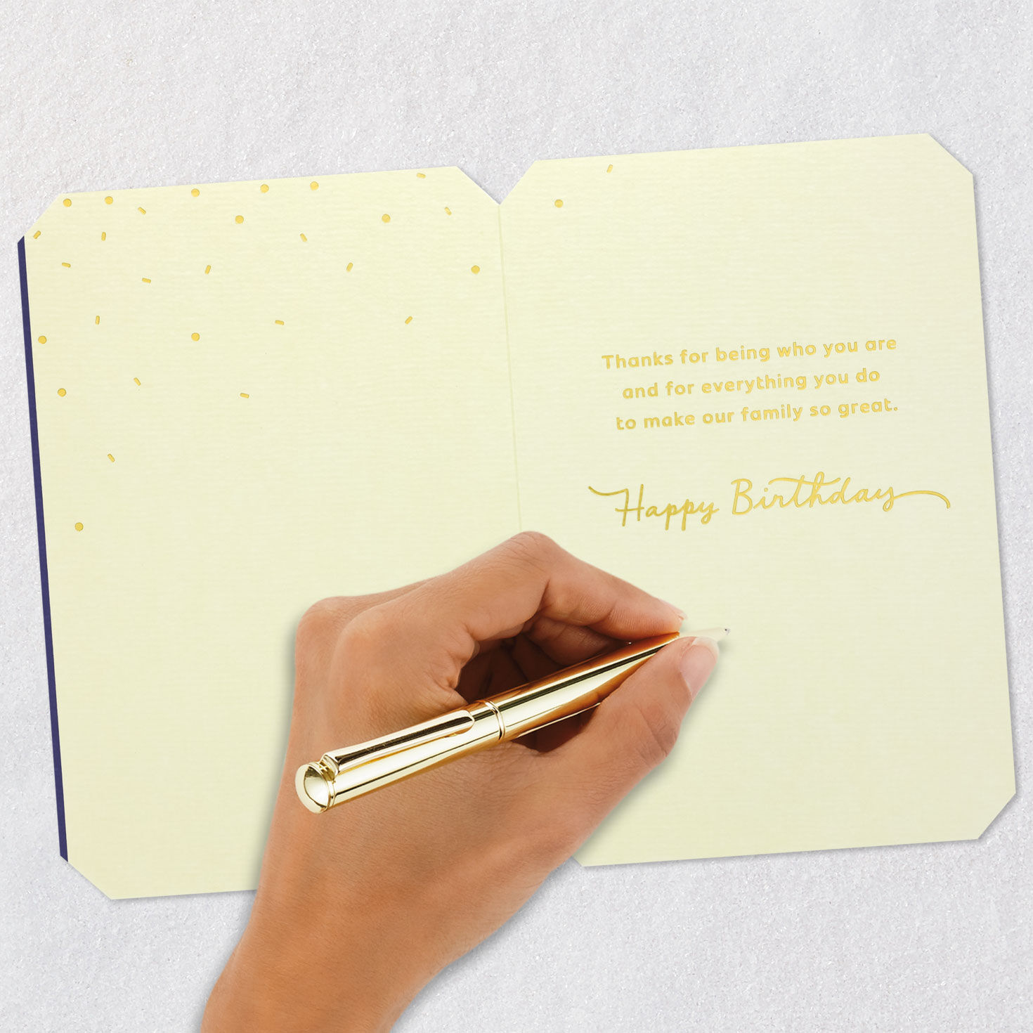Collage Lettering on Blue Birthday Card for Dad signing card image number 6