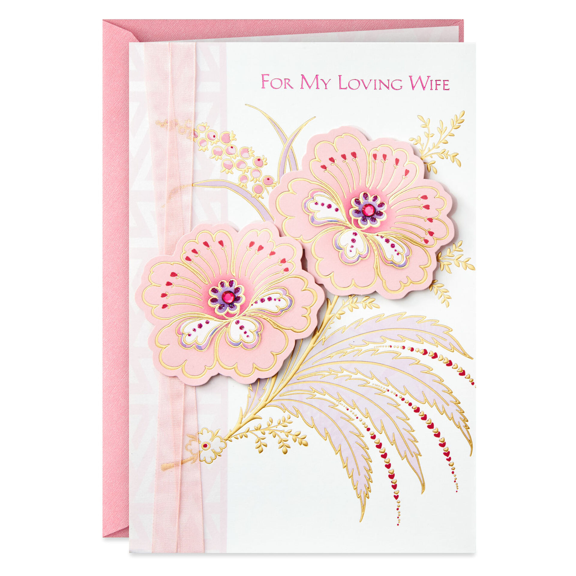 How Sweetly Love Grows Anniversary Card for Wife Greeting Cards