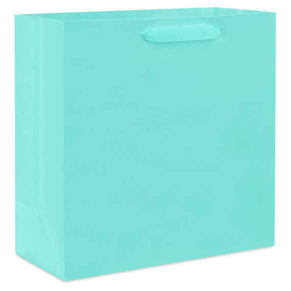 10.4" Aqua Large Square Gift Bag