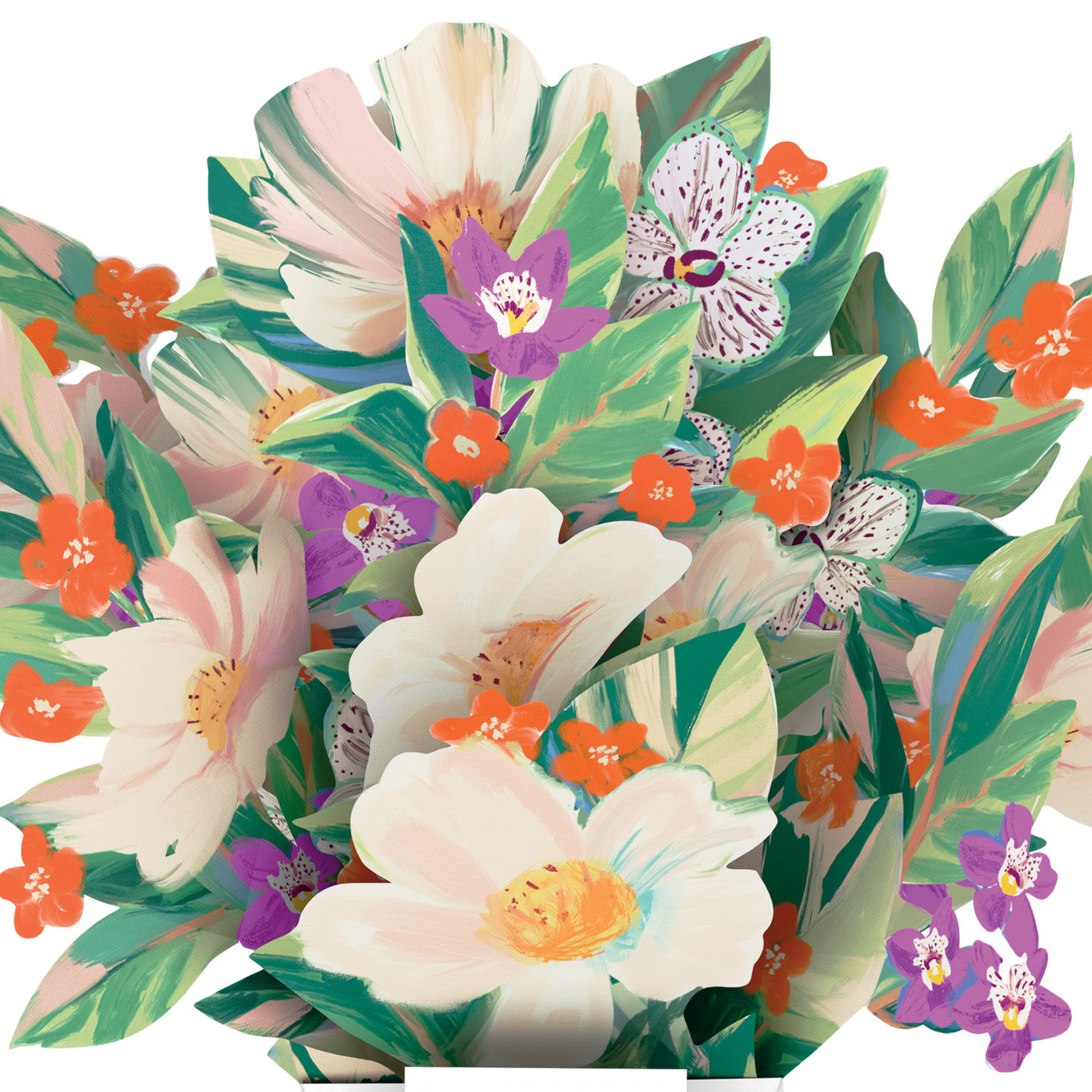 Vibrant 3D Flower Bouquet Mother's Day Card Pop-up Card Detail image number 3