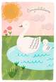 Swans New Baby Girl Congratulations Card, , large image number 1