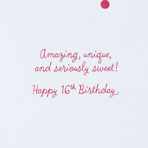 Sequined Sweet 16 Birthday Card for Her, 