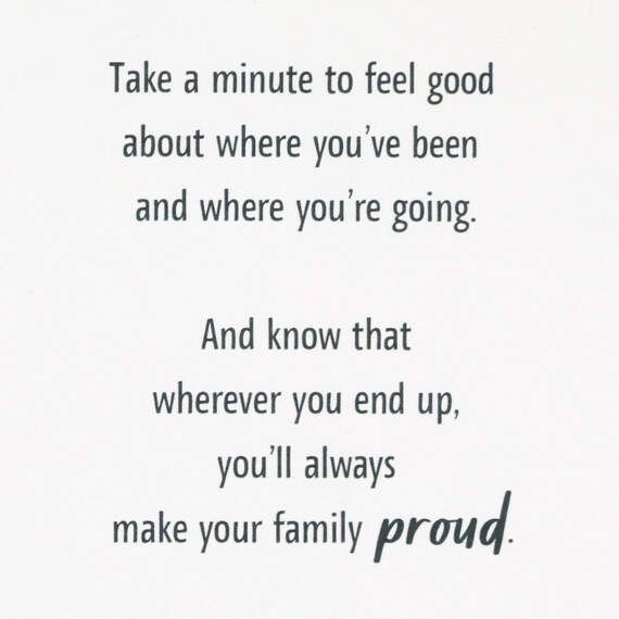 You Make Your Family Proud Graduation Card for Grandson, , large image number 2