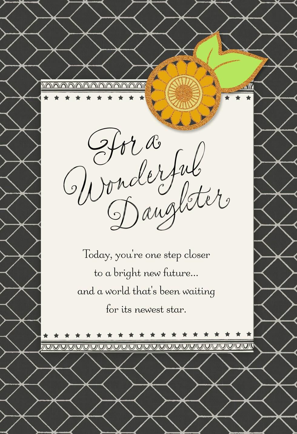 Sunflower Graduation Card for Daughter - Greeting Cards - Hallmark