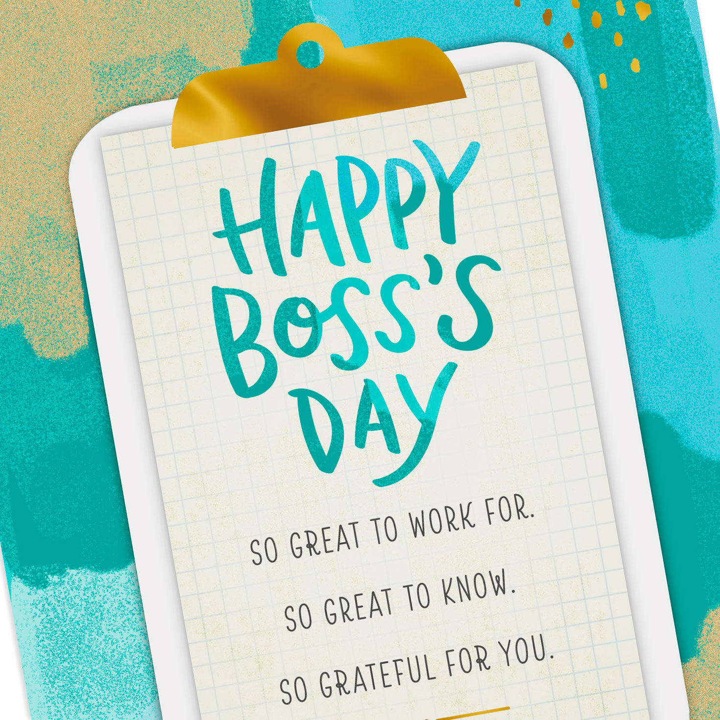 Clipboard You're So Great Boss's Day Card for only USD 3.99 | Hallmark