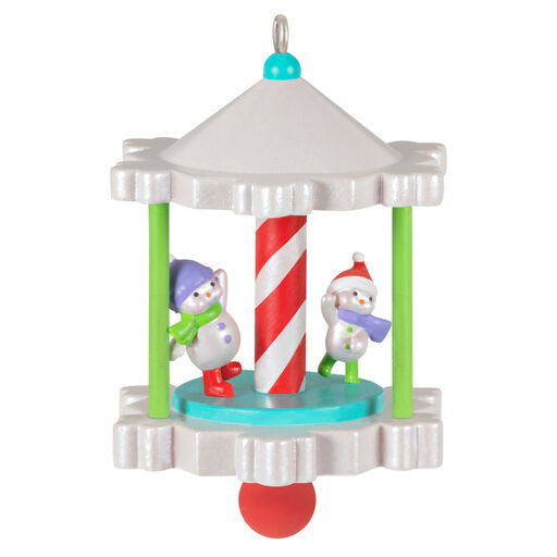 Mini Spinning Snowmen Ornament, 1.18", 