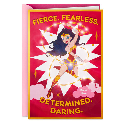 DC™ Wonder Woman™ Fierce Musical Birthday Card With Light, 