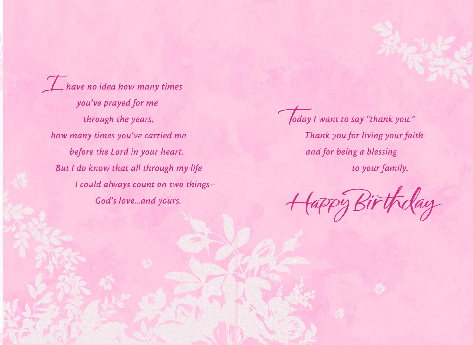 Thank You for Your Prayers, Grandmother Religious Birthday Card