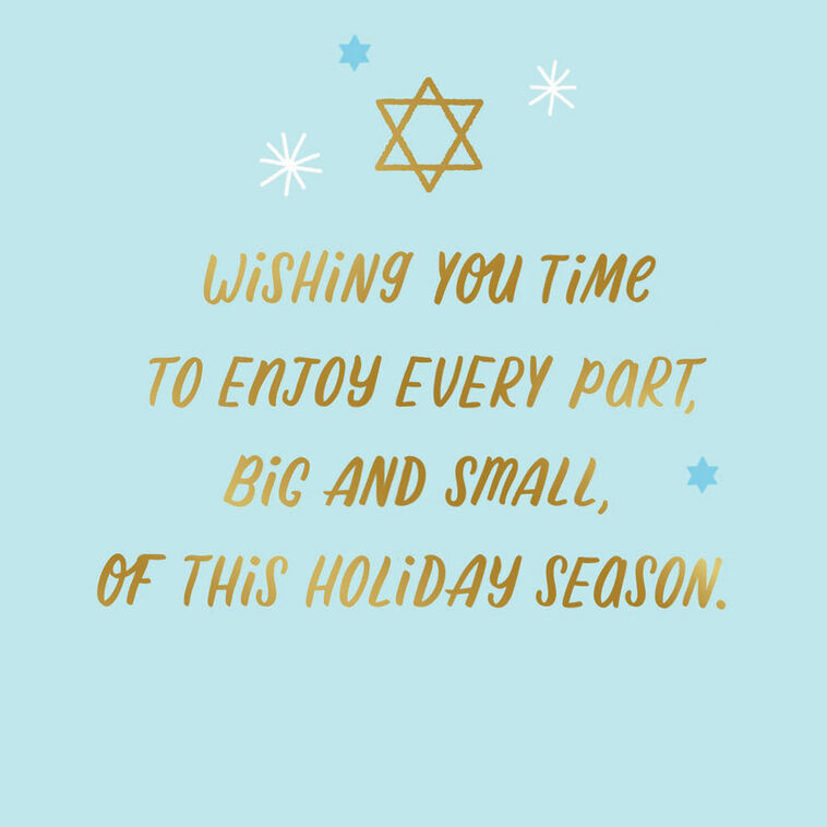 Menorah and Star of David Hanukkah Gift Card Greeting sentiment image number 2