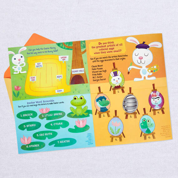 Fun and Games Kid's Activities Easter Card, , large image number 5