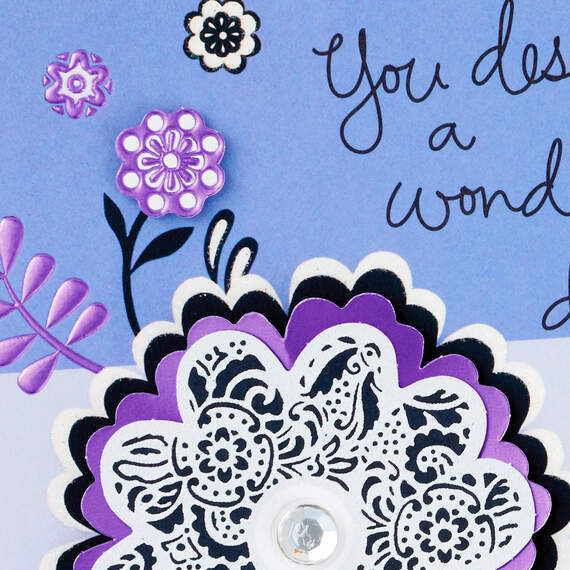You Deserve A Wonderful Day Mother's Day Card, , large image number 4