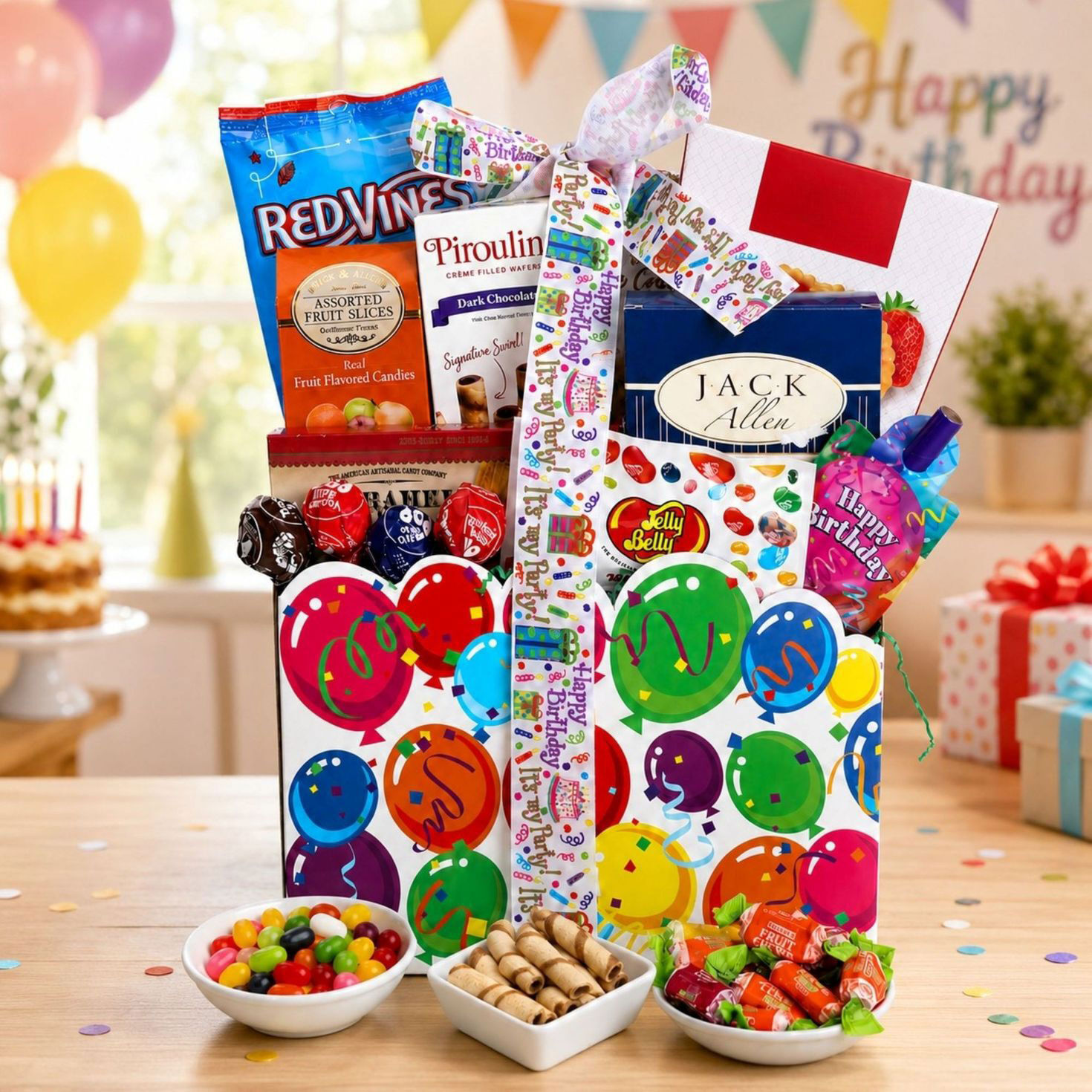 Let&rsquo;s Celebrate! Birthday Gift Basket in use image number 2